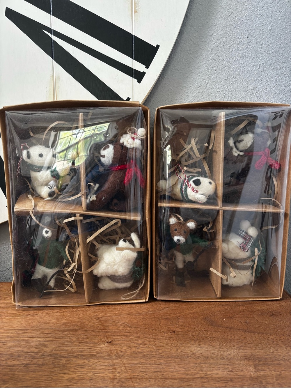 Pottery Barn Felt Animal Ornament Set (2)— Holiday Woodland Characters